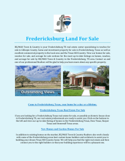 Fredericksburg Land For Sale