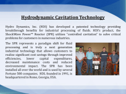 Hydrodynamic Cavitation Technology
