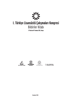 I. Türkiye Lisansüstü Çalışmalar Kongresi Bildiriler Kitabı