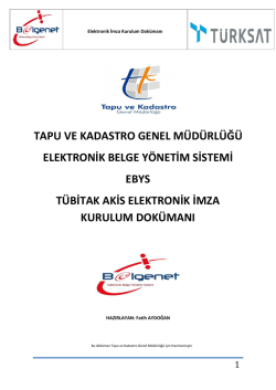 tapu ve kadastro genel müdürlüğü elektronik belge yönetim sistemi