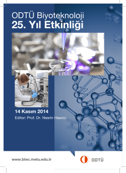 ODTÜ Biyoteknoloji 25. Yıl Etkinlik Kitabı - Biotechnology