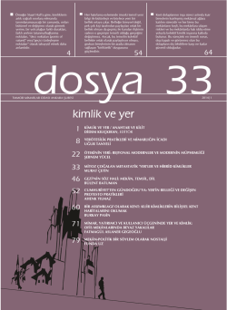 Dosya 33: kimlik ve yer - Mimarlar Odası Ankara Şubesi