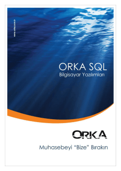 Orka SQL-2012 Eğitim Kitapçığı