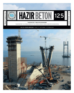 Hazır Beton Dergisi 125. Sayı - Türkiye Hazır Beton Birliği