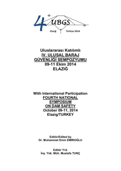 Uluslararası Katılımlı IV. ULUSAL BARAJ