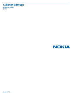 Nokia Asha 210 Kullanım Kılavuzu