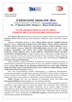 Expostone Moscow 2014 - Ege İhracatçı Birlikleri