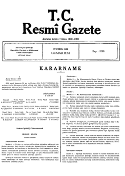 KARARNAME E - Resmi Gazete