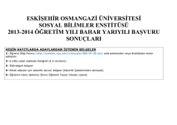 eskişehir osmangazi üniversitesi sosyal bilimler enstitüsü 2013