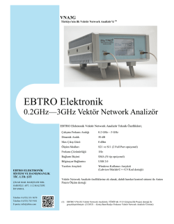 0.2GHz - 3GHz Vektör Network Analizör