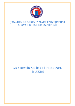 ÇOMÜ Sosyal Bilimler Enstitüsü Akademik ve İdari Personel İş Akış