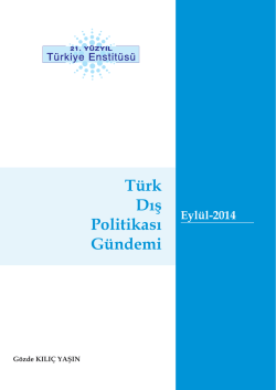 Türk Dış Politikası Eylül Gündemi