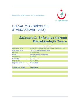 Salmonella enfeksiyonları - Türkiye Halk Sağlığı Kurumu
