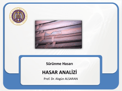 Sürünme hasarı - Prof.Dr Akgün Alsaran