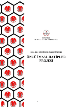öncü imam–hatipler projesi - İstmem - İstanbul İl Milli Eğitim Müdürlüğü