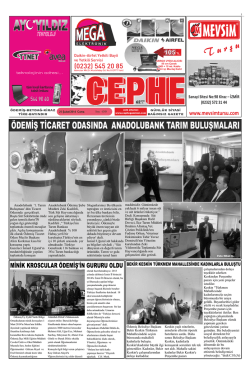 21.02.2014 Tarihli Cephe Gazetesi