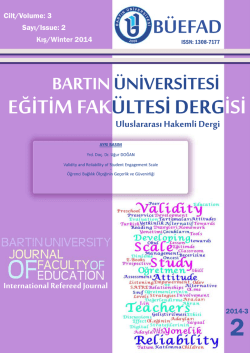 PDF İndir - bartın üniversitesi eğitim fakültesi dergisi