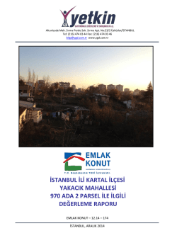 istanbul ili kartal ilçesi yakacık mahallesi 970