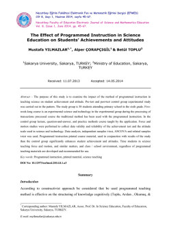 The Effect of Programmed Instruction in Science Education on