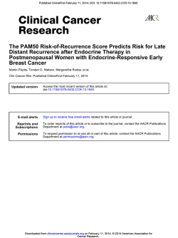 Breast Cancer Postmenopausal Women with Endocrine