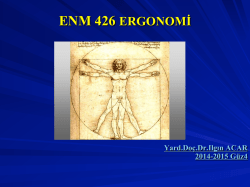 ENM 426 ERGONOMİ