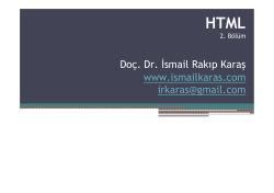 HTML - Ismail Rakip Karas