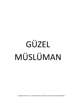 (5.) Ankara Hacı Bayram Veli Camii Sohbetidir.