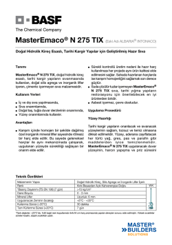 MasterEmaco® N 275 TIX (Eski Adı ALBARIA