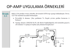Karşılaştırıcı Op-Amp