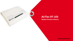 AirTies RT-103 Modem Kurulum Kılavuzu