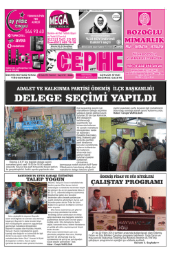 20.10.2014 Tarihli Cephe Gazetesi