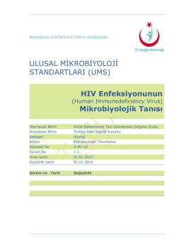 HIV enfeksiyonu - Türkiye Halk Sağlığı Kurumu