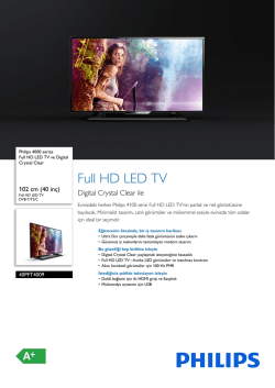 40PFT4009/12 Philips Full HD LED TV ve Digital Crystal Clear