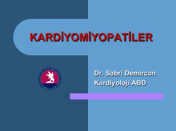 KARDİYOMİYOPATİLER - Prof. Dr. Sabri Demircan