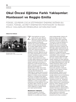 Montessori ve Reggio Emilia