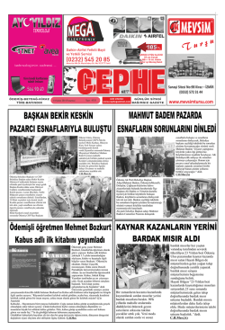10.02.2014 Tarihli Cephe Gazetesi
