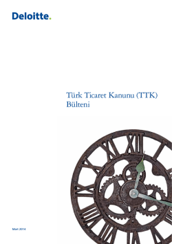 Türk Ticaret Kanunu (TTK) Bülteni