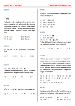 6.sınıf matematik-1 - Matematikfatihi.com