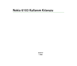 Nokia 6103 Kullanım Kılavuzu