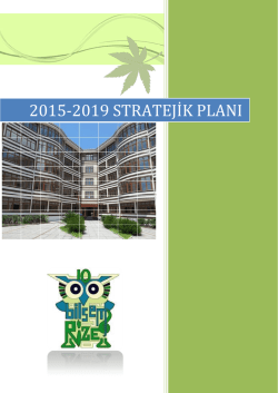 2015-2019 Stratejik Planı