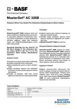 MasterSet® AC 326B (Eski adı POZZOLITH® 326 B