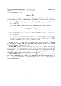 ELE 273 Ödev 5 Teslim tarihi: 3 Aral k 2014