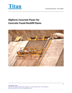 Slipform Concrete Paver for Concrete Faced Rockfill Dams