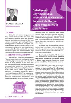 KDV - Dr.Ahmet Ozansoy