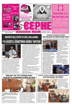 6.11.2014 Tarihli Cephe Gazetesi
