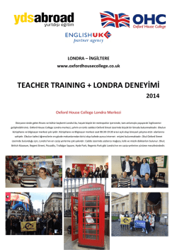 TEACHER TRAINING + LONDRA DENEYİMİ