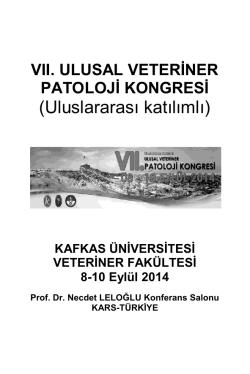 Kongre Programı - Kafkas Üniversitesi 7. Uluslararası Katılımlı