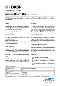 MasterCast® 125 (Eski adı RHEOMIX® 125) Akrilik