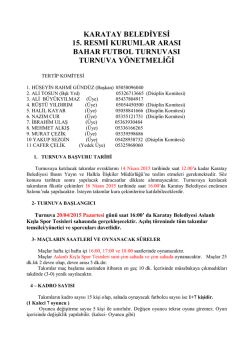 karatay belediyesi 15. resmi kurumlar arası bahar futbol turnuvası