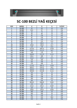 SC-100 BEZLİ YAĞ KEÇESİ